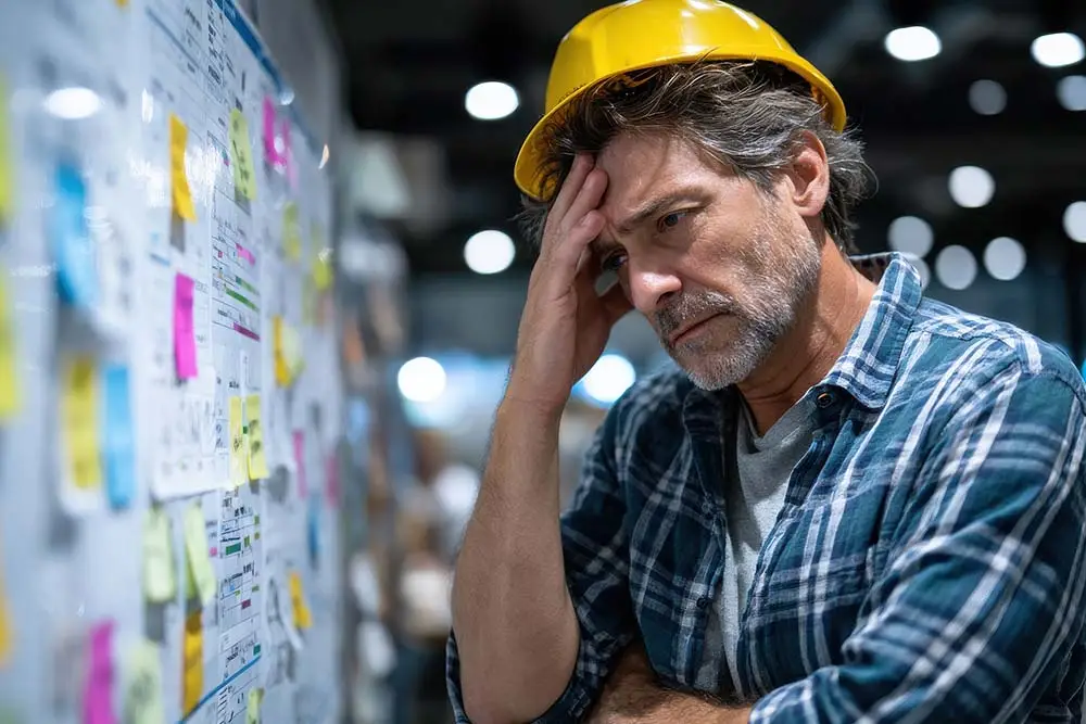 frustrated working looking at scheduling | dispatching software