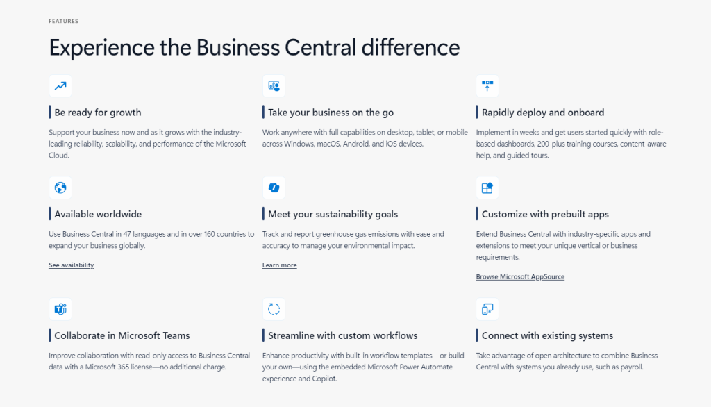 business central service management