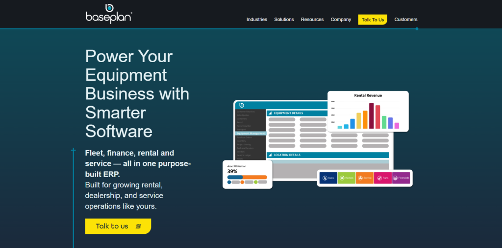 baseplan erp for rental management