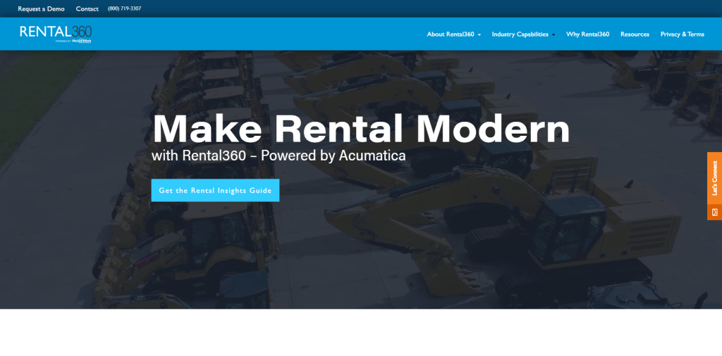 Acumatica and Rental360 rental management software